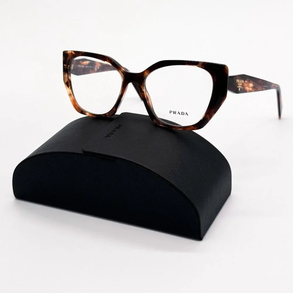 NEW PRADA EYEGLASSES PR18WV 07R1O1, PR 18WV 07R1O1 HAVANA WOMEN EYEWEAR VPR 18W